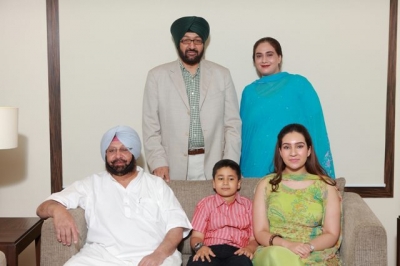 My family and Capt. Sahib on Jaibir's 6th Birthday.