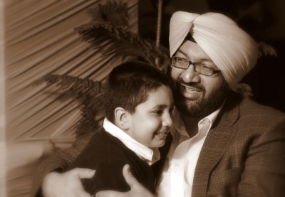 With my son Jaibir. He means the world to me.