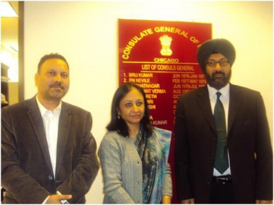Called on the Indian Consul General in Chicago with Vikrant Singh